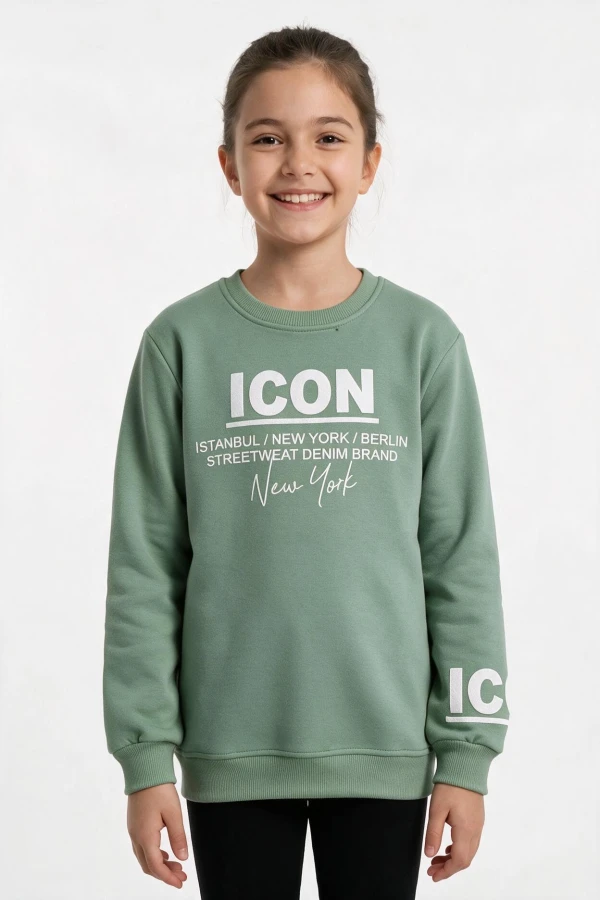 1195 KIZ 3İP S.YAKA ICON SWEAT 13/16 YAŞ