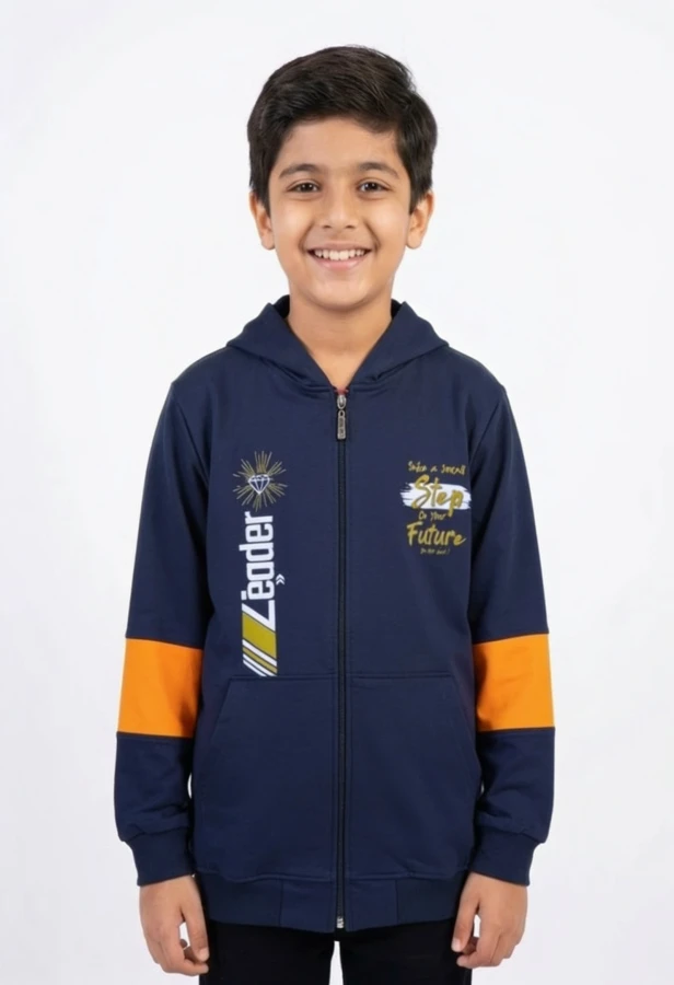 3057 9-12 YAŞ BOYDAN FERMUARLI SWEAT