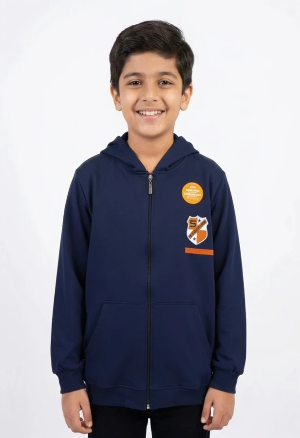 3058 9-12 YAŞ BOYDAN FERMUARLI SWEAT