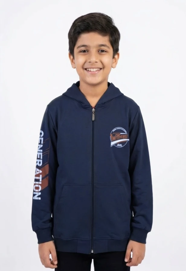 4059 13-16 YAŞ BOYDAN FERMUARLI SWEAT