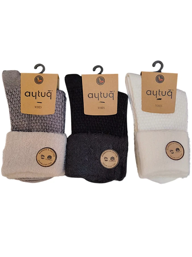 44435 BAMBU PAMUK DESEN11 BAYAN ÇORAP