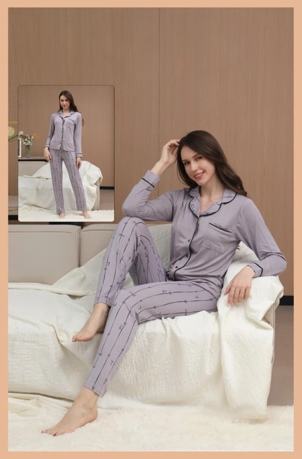 490044 MİLAN U.KOL KADIN PİJAMA TKM