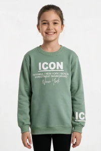 1195 KIZ 3İP S.YAKA ICON SWEAT 13/16 YAŞ