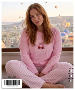 90800 R5126 SDÜPREM BATTAL KADIN PİJAMA TAKIMI