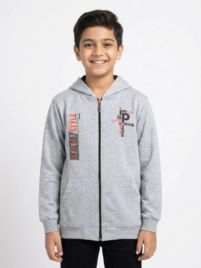 3056 9-12 YAŞ BOYDAN FERMUARLI SWEAT